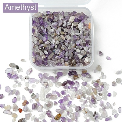 50G Natural Amethyst Chip Beads G-YW0001-72-1