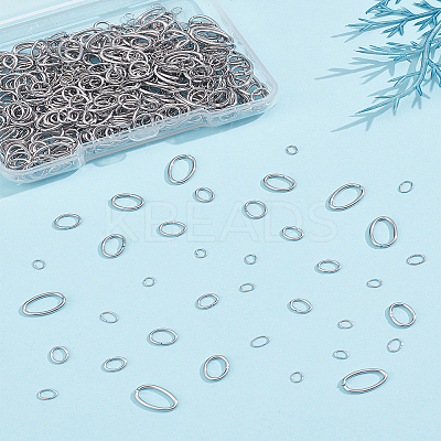 600Pcs 6 Styles 304 Stainless Steel Open Jump Rings STAS-LP0005-02-1