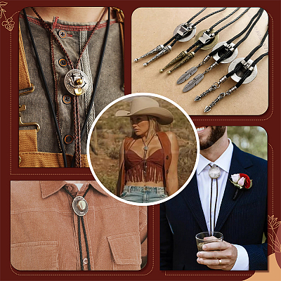 8Pcs 2 Styles Iron Bolo Tie Slider Clasp IFIN-PH0002-08-1