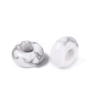 Natural Howlite European Beads G-Q602-04C-1