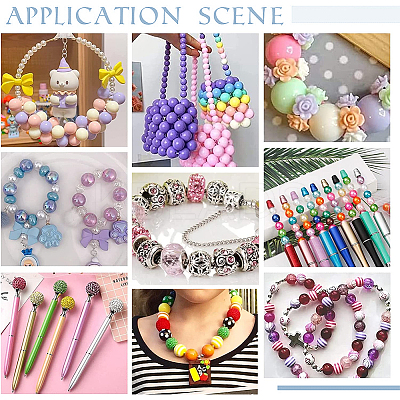 42Pcs Acrylic & Resin & Polymer Clay Rhinestone Large Hole Beads FIND-PH0007-86-1