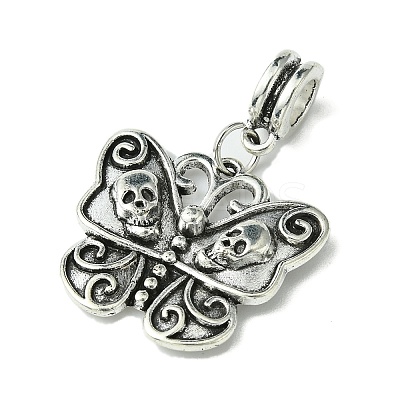 Halloween Tibetan Style Alloy European Dangle Charms PALLOY-JF00007-1
