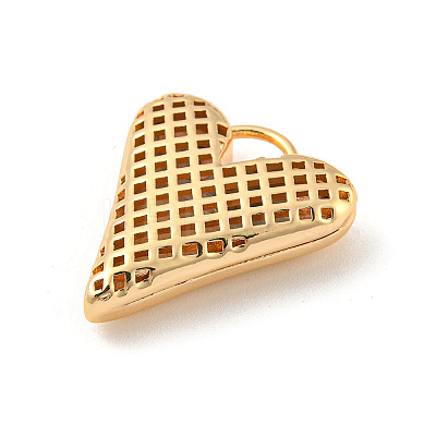 Valentine's Day Hollow Brass Pendants KK-P255-03G-1