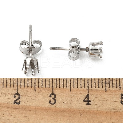 316 Surgical Stainless Steel Stud Earring Findings STAS-Z118-03P-04-1