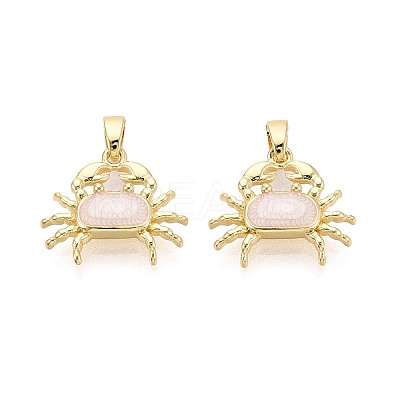 Brass Enamel Pendants KK-T075-93B-G-1