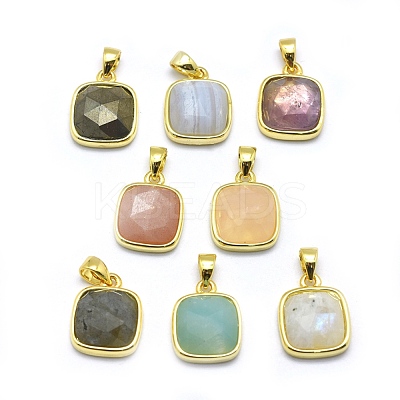 Natural Mixed Stone Pendants G-O176K-G-1