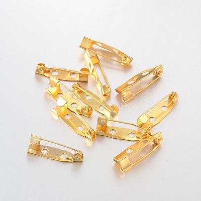Golden Iron Pin Backs Brooch Safety Pin Findings X-E035Y-G-1