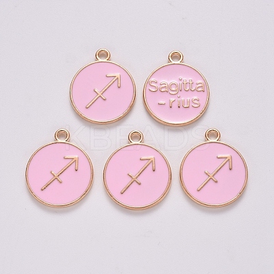 Alloy Enamel Pendants X-ENAM-S124-01B-09F-1