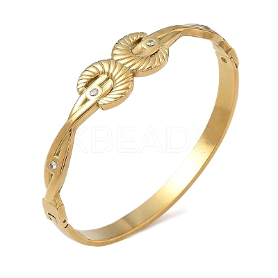 304 Stainless Steel Hinged Cuff Bangles SA-CBAB92B-13G-1