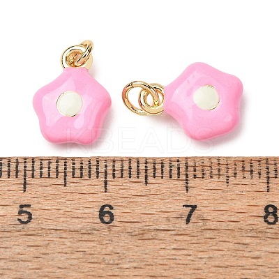 Brass Enamel Pendants KK-CJC21A4-01G-02-RS-1
