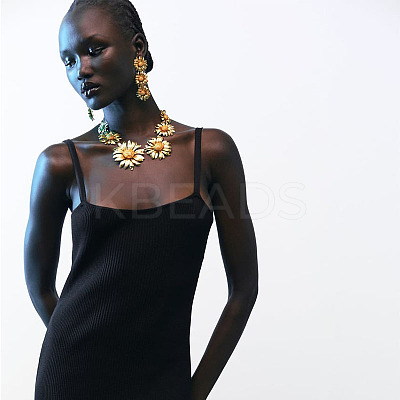 Alloy Bib Necklaces for Women FS-WGC5177-01-1