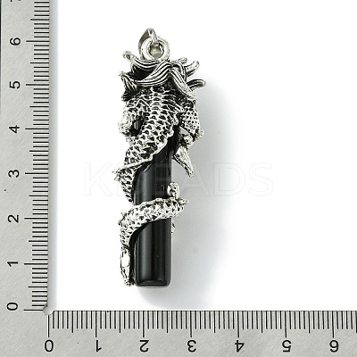 Tibetan Style Alloy & Glass Big Pendants FIND-B041-02AS-01-1