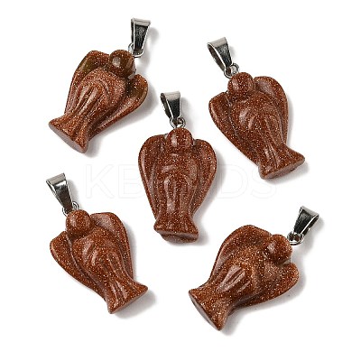 Synthetic Goldstone Pendants G-B127-10P-01-1