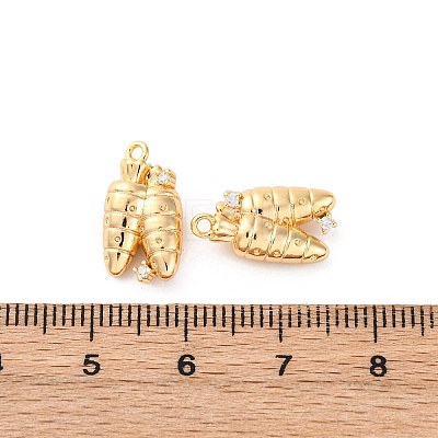 Brass Rhinestone Pendants KK-E793-02G-1