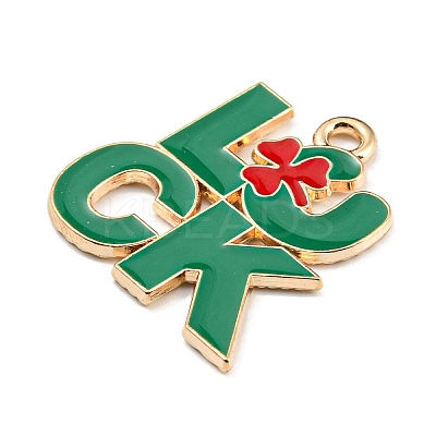 Saint Patrick's Day Alloy Enamel Pendants ENAM-G222-01C-02-1