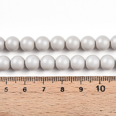 Baking Paint Pearlized Glass Pearl Bead Strands HY-N002-8mm-B05-1