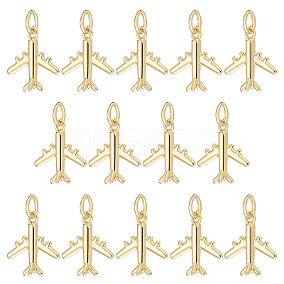 14Pcs Rack Plating Brass Charms KK-ME0001-50G-1