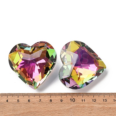 Electroplate Glass Charms EGLA-M028-01F-1