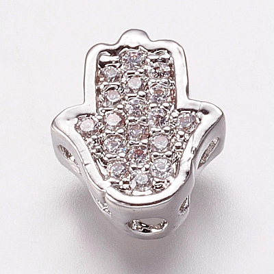 Brass Cubic Zirconia Beads LS-KK-P134-05P-1