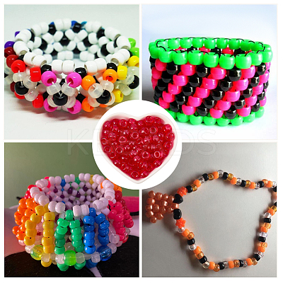 800Pcs Transparent Plastic Beads KY-SP0001-52C-1