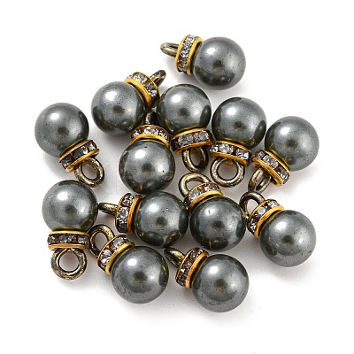 (Defective Closeout Sale: Ring Dyed)ABS Plastic Imitation Pearl Charms KY-XCP0001-25G-02-1