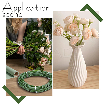 PVC Plastic Tubing Roll for Bundling Artificial Flower Stems DIY-WH0750-049-1