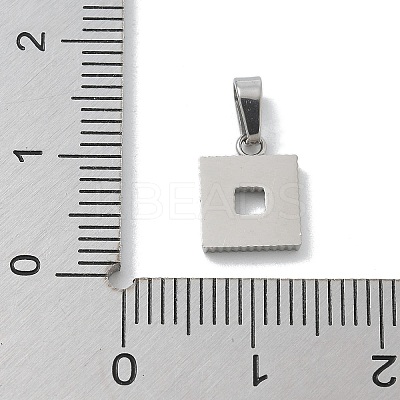 Ion Plating(IP) 304 Stainless Steel Micro Pave Cubic Zirconia Pendants STAS-Z107-06P-02-1