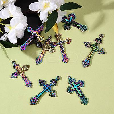 8Pcs 4 Styles Alloy Big Pendants FIND-SZ0001-45-1