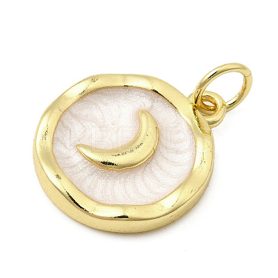 Brass Enamel Pendants KK-K302-11G-1