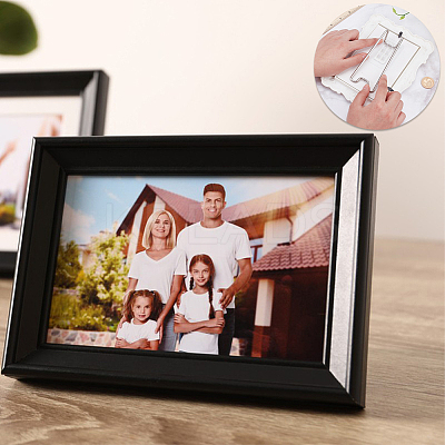 201 Stainless Steel Picture Frame Stand AJEW-WH0651-43A-1