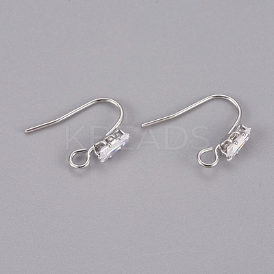Brass Earring Hooks KK-L198-013P-1