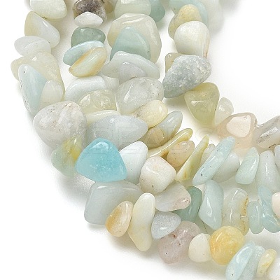 Natural Flower Amazonite Chips Beads Strands X-G-M205-12B-1