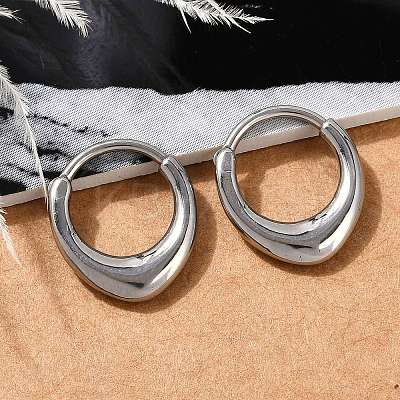 316 Surgical Stainless Steel Hoop Earrings EJEW-G416-42B-P-1