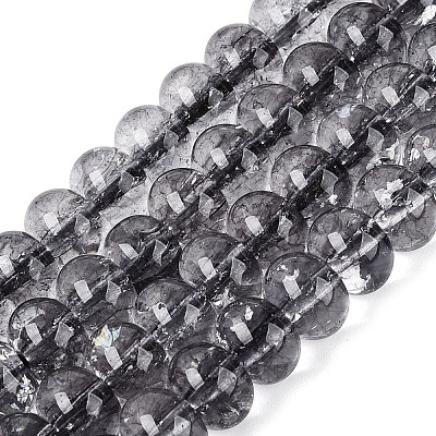 Crackle Transparent Glass Beads Strands GLAA-N074-02B-06-1
