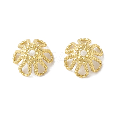 Rack Plating Brass Bead Caps KK-B053-23G-1