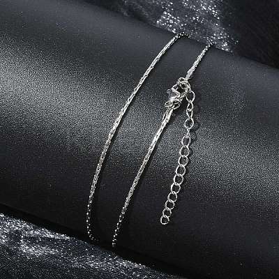 1.2MM 304 Stainless Steel Boston Link Chain Necklaces NJEW-D328-01P-03-1