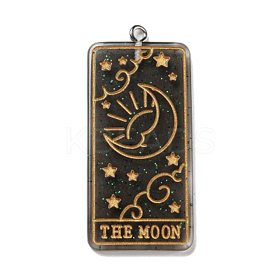 Transparent Resin Tarot Card Pendants LS-MACR-C026-05A-1
