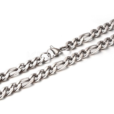Tarnish Resistant 304 Stainless Steel Figaro Chains Necklaces NJEW-P047-04-1