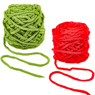 2 Skeins 2 Colors Polyester Yarn OCOR-CY0002-63B-1