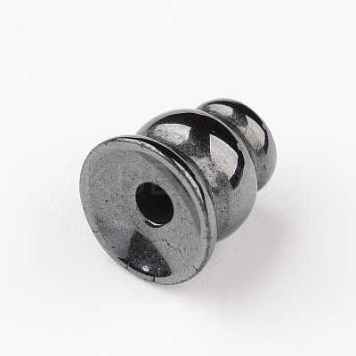 Smooth Electroplate Non-Magnetic Synthetic Hematite Buddhist Beads G-I175-33-1