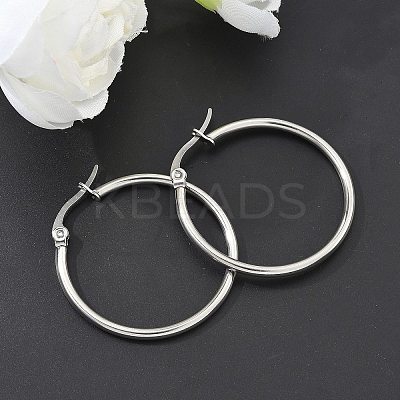 Tarnish Resistant 304 Stainless Steel Hoop Earrings EJEW-F105-09P-1