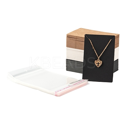 150Pcs 3 Colors Cardboard Display Cards CDIS-LS0001-03-1