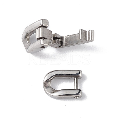 Non-Tarnish 304 Stainless Steel Fold Over Clasps STAS-G307-11A-P-1