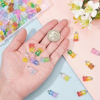 DIY Bear Resin Dangle Making Kits DIY-NB0004-25P-1