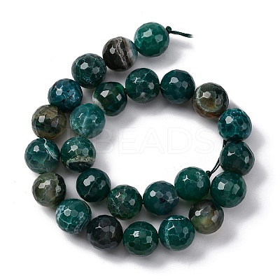 Natural Dragon Veins Agate(Dyed & Heated) Beads Strands G-K390-A04-01-1
