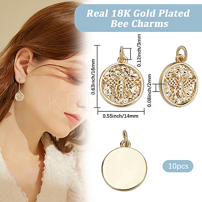 10Pcs Rack Plating Brass Pendants KK-BBC0017-16-1