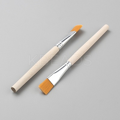Nylon Paint Brushes with Wood Handle AJEW-WH20048-51-1