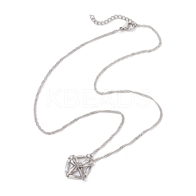 3Pcs 3 Sizes 304 Stainless Steel Macrame Pouch Empty Stone Holder Necklace Making NJEW-JN05240-1