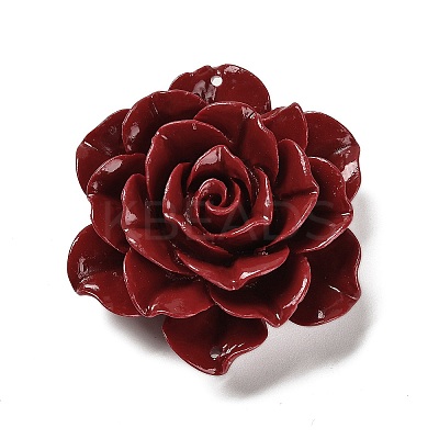 Synthetic Shell Dyed Carved Flower Connector Charms CORA-D034-01B-1