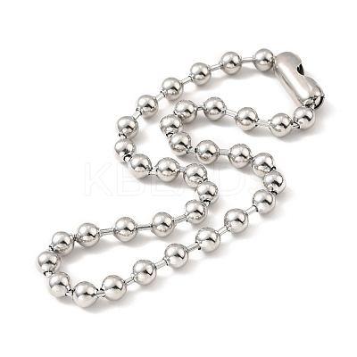 Tarnish Resistant 304 Stainless Steel Ball Chain Necklace & Bracelet Set STAS-D181-02P-01A-1